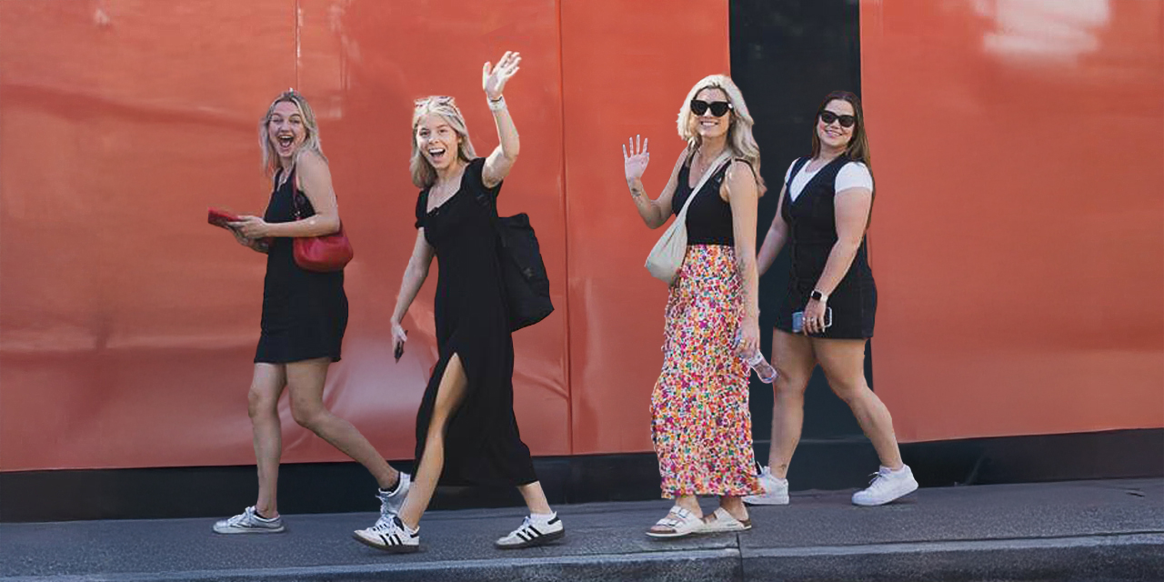 Cherry team walking together